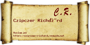 Czipczer Richárd névjegykártya