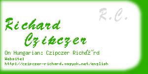 richard czipczer business card